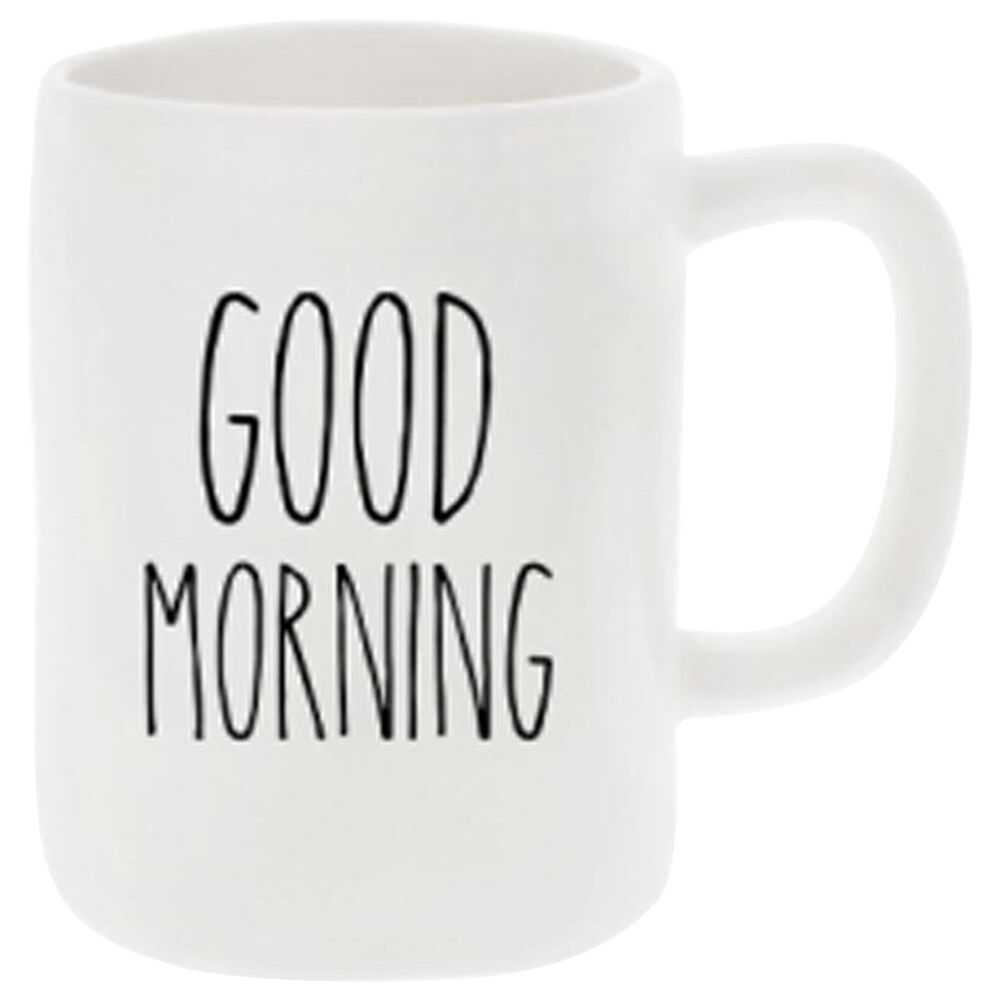 18 Oz Good Morning Ceramic Mug in White, , large