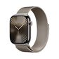 Apple Watch Series 10 GPS + Cellular 46mm Natural Titanium Case with Natural Milanese Loop - S/M, , large