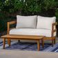 Linon Home Decor Breton 2-Piece Outdoor Conversation Set in Brown, , large