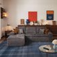 HOMLUX 2-Piece Stationary Left-Facing Chaise with Loveseat and Corduroy Fabric Upholstery in Grey, , large