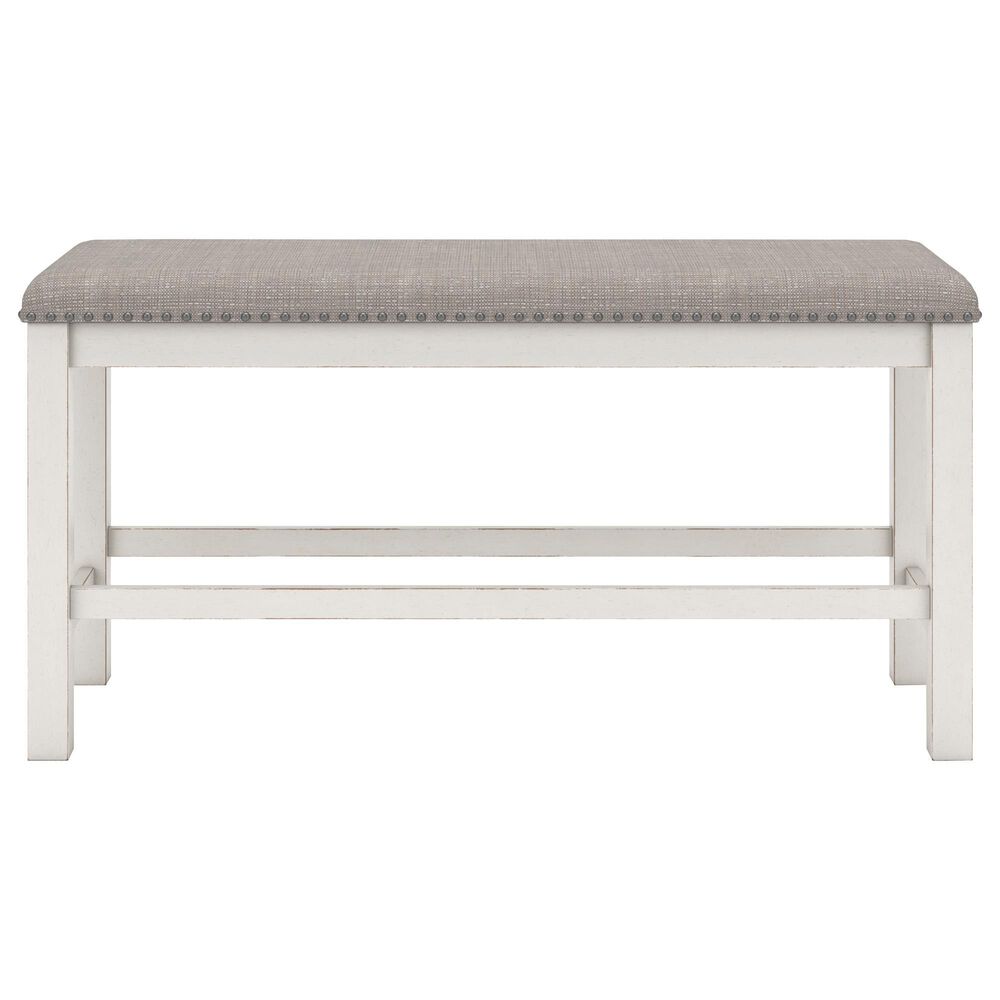 Ashley Robbinsdale 49&quot; Counter Height Bench in Antique White, , large