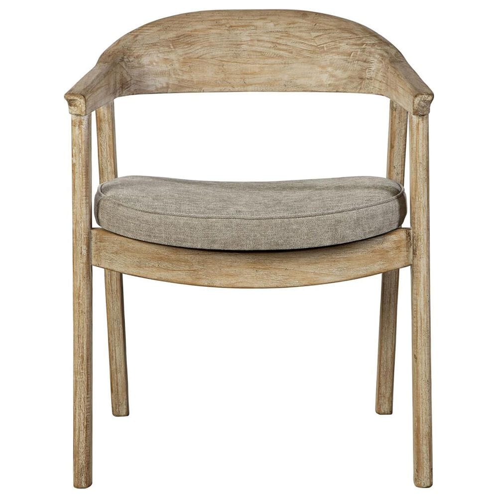 Nest Home Collections Vanessa Arm Chair in Aged White, , large