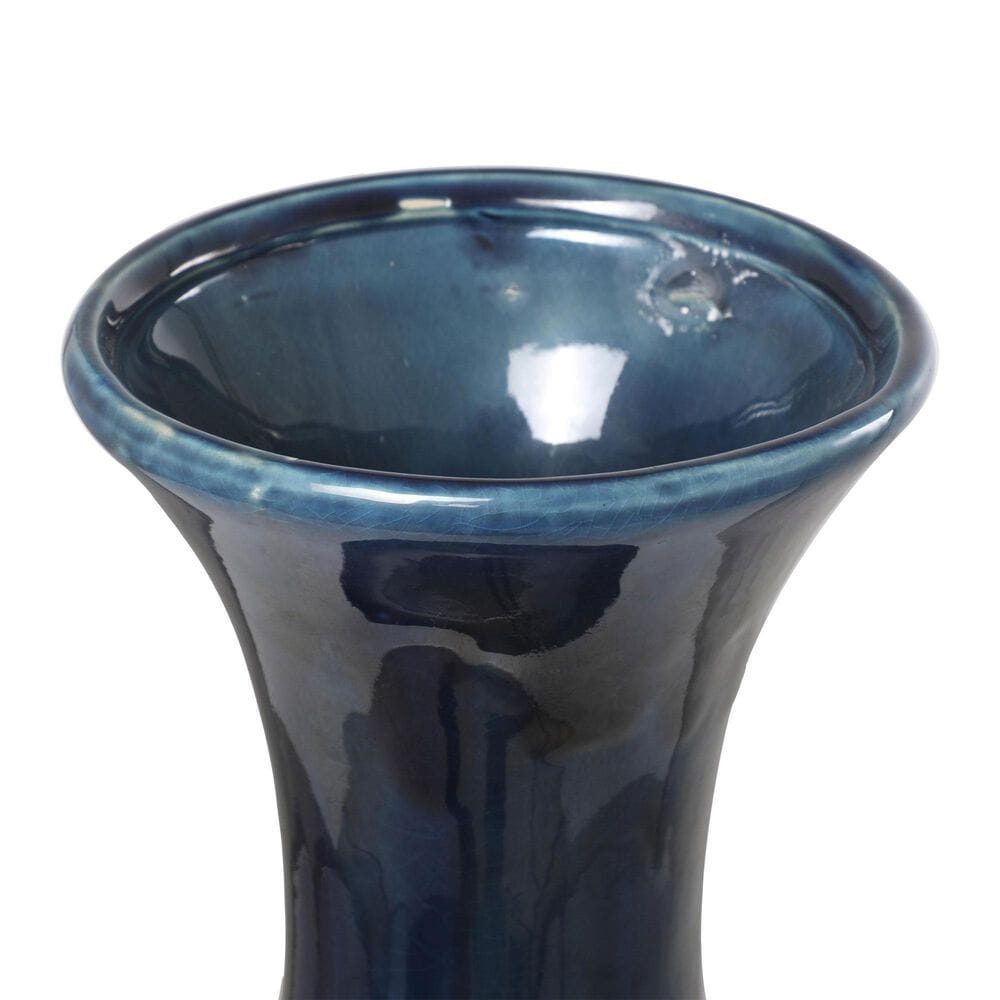 Maple and Jade 40&quot; Tall Floor Geometric Decorative Vase in Polished Teal and Gold, , large