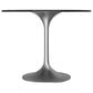 Leisuremod LeisureMod Verve Collection 36 Round Dining Table, Brushed Chrome Base with Sintered Stone Black Top, , large