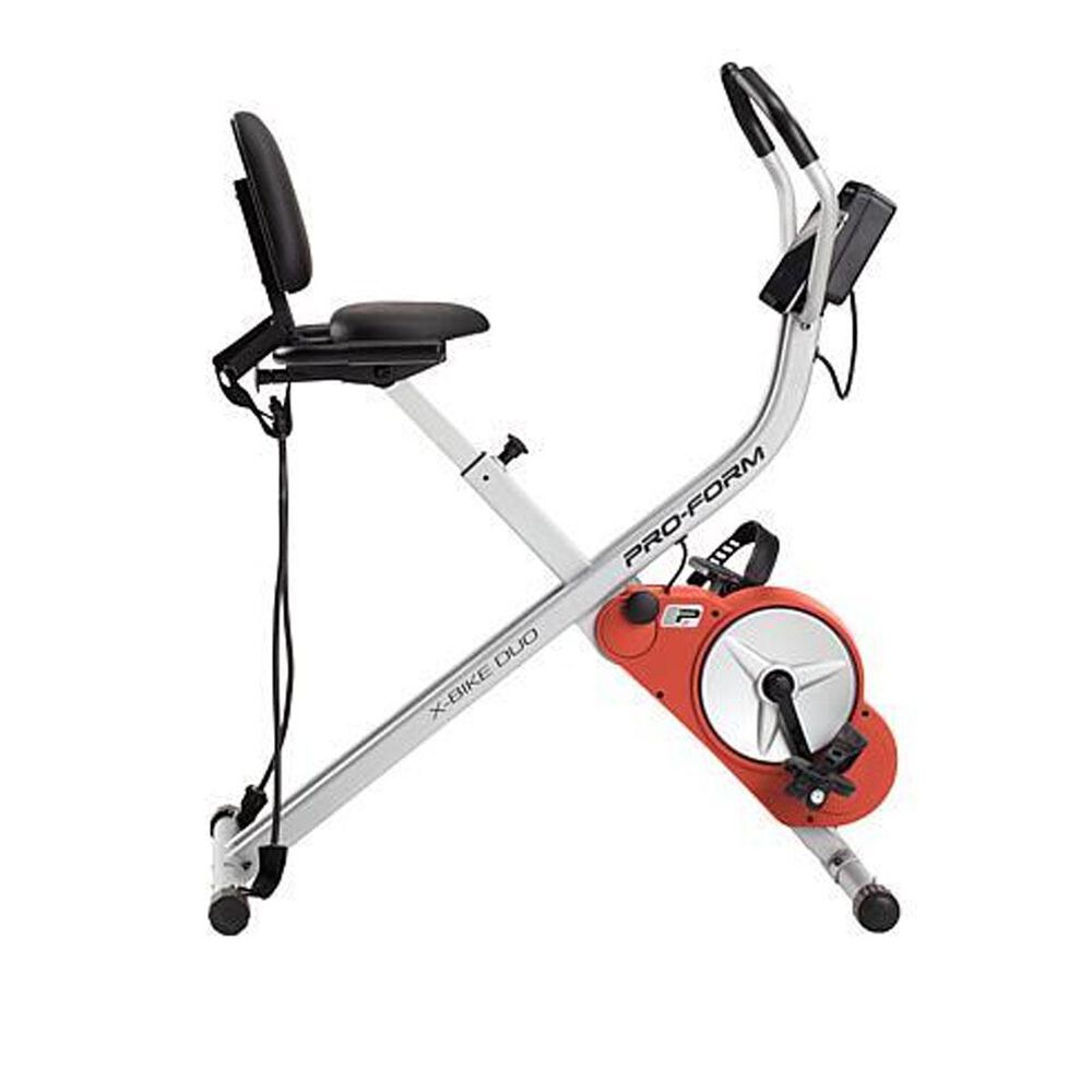 ProForm XBike Duo Convertible Upright and Recumbent Bike in Red