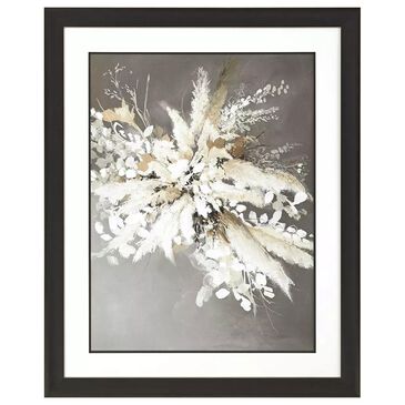 Paragon Light Leaves I 52" x 42" Framed Art in Ivory and Gray, , large