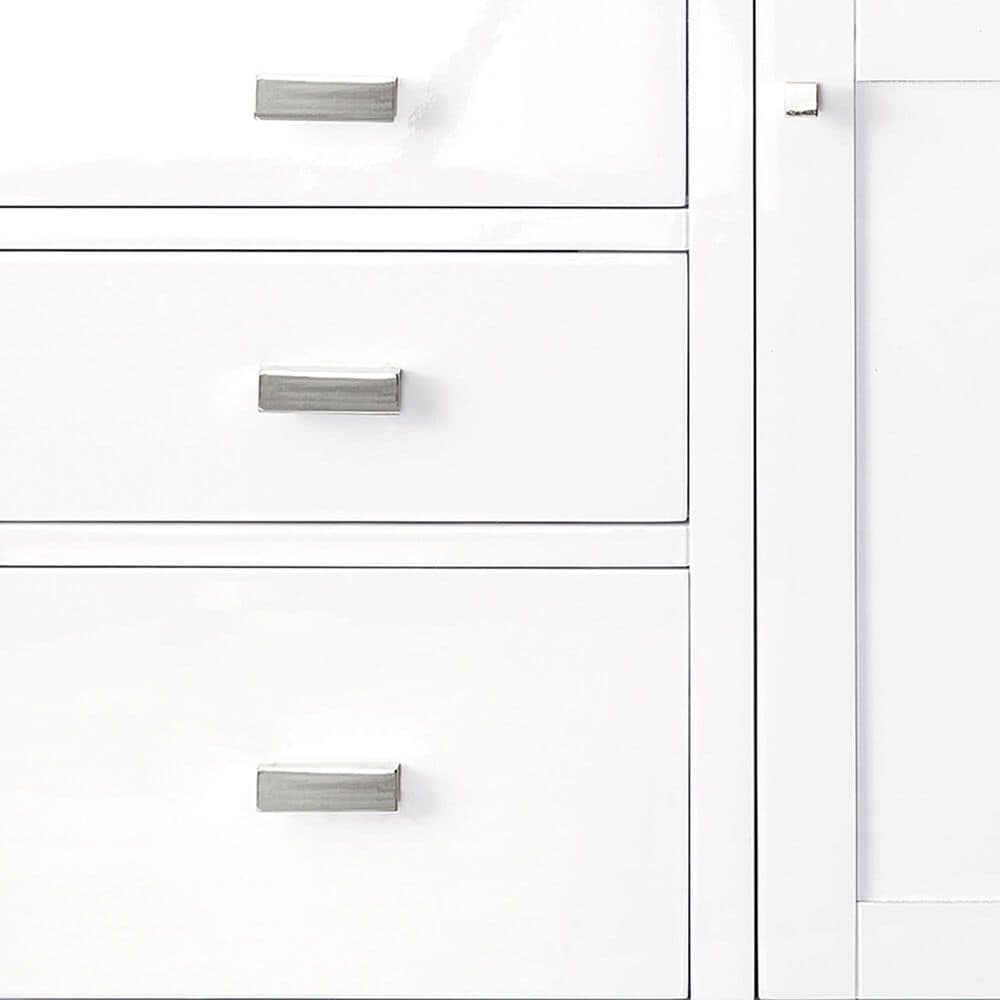 James Martin Vanities Addison 36&quot; Single Bathroom Vanity in Glossy White with 3 cm Arctic Fall Solid Surface Top and Rectangular Sink, , large
