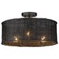 Golden Lighting Erma 3-Light Semi-Flush in Matte Black, , large