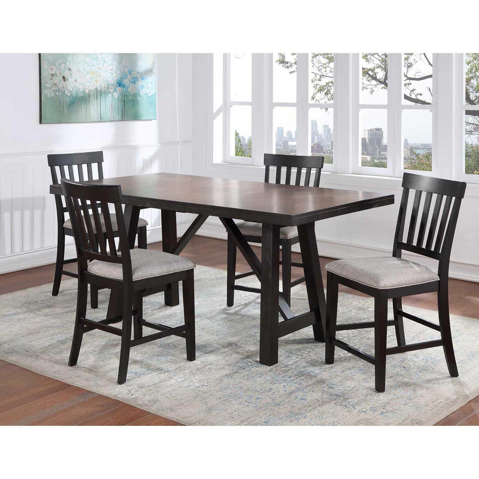 Steve silver counter height sale table