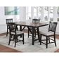 Steve Silver Halle 6-Piece Counter Height Dining Set in Ebony and Honey, , large