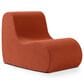 Jaxx Uptown Modern Armless Accent Chair in Boucle Terra Cotta, , large