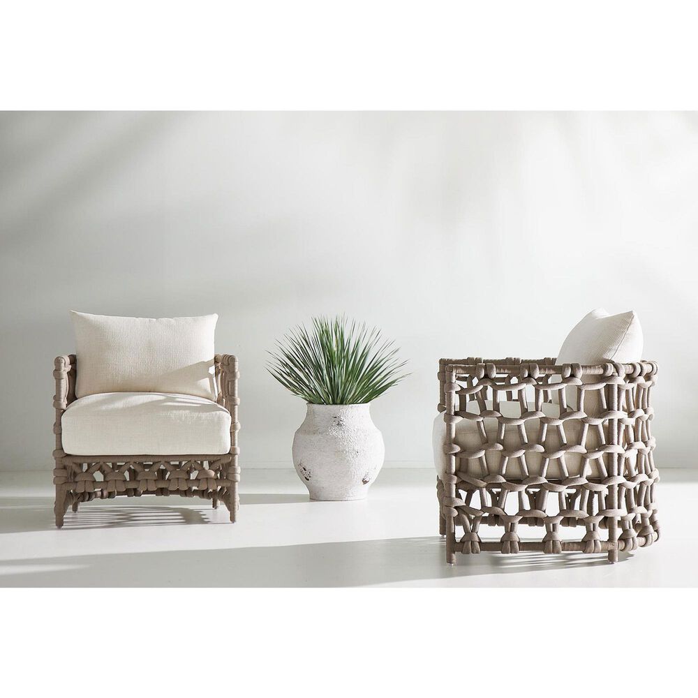 Bernhardt Nodi Outdoor Chair in White/Cream, , large