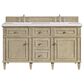 James Martin Vanities Lorelai 60" Double Vanity in Whitewashed Oak with 3 cm Arctic Fall Solid Surface Top, , large