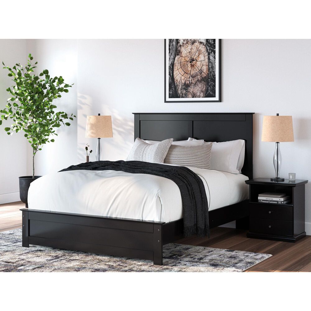 Ashley Maribel Queen Panel Bed in Black, , large