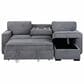 Modern Market Stationary Sofa Bed with Reversible Chaise in Light Grey, , large