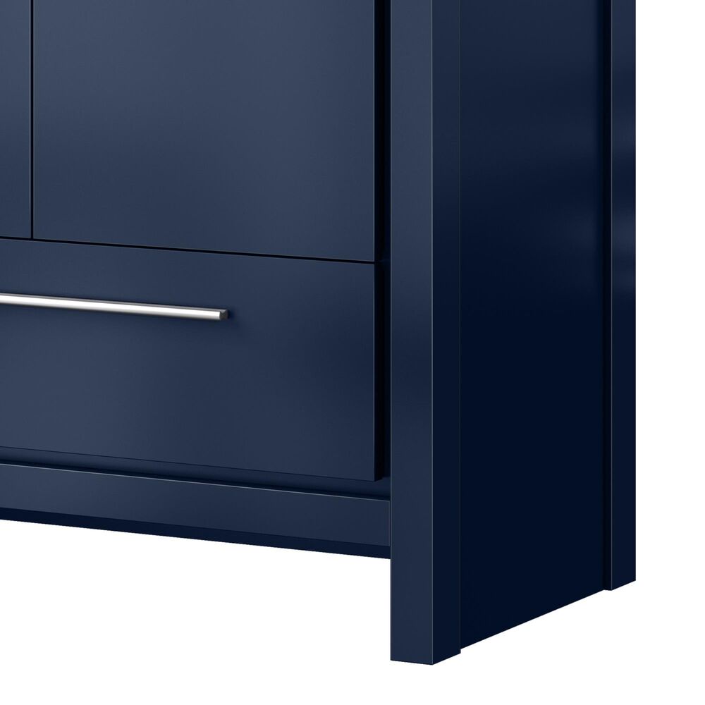Lexora Home Lafarre 36&quot; Single Bathroom Vanity in Navy Blue with 2 cm White Quartz Top and Rectangular Sink, , large
