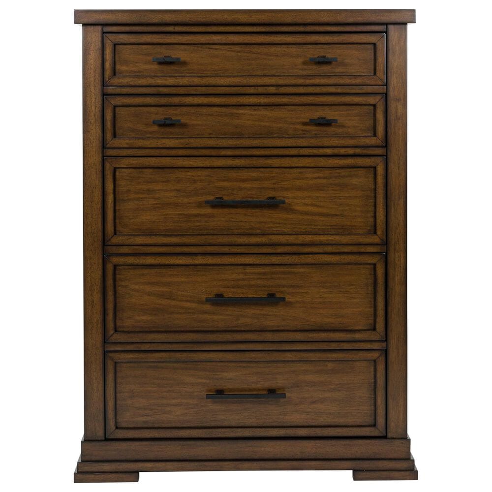 Ashley Taffenbrook 5-Piece Queen Storage Bedroom Set in Medium Brown and Black, , large
