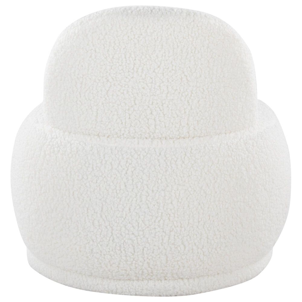Lumisource Kimi Accent Chair in White Sherpa, , large