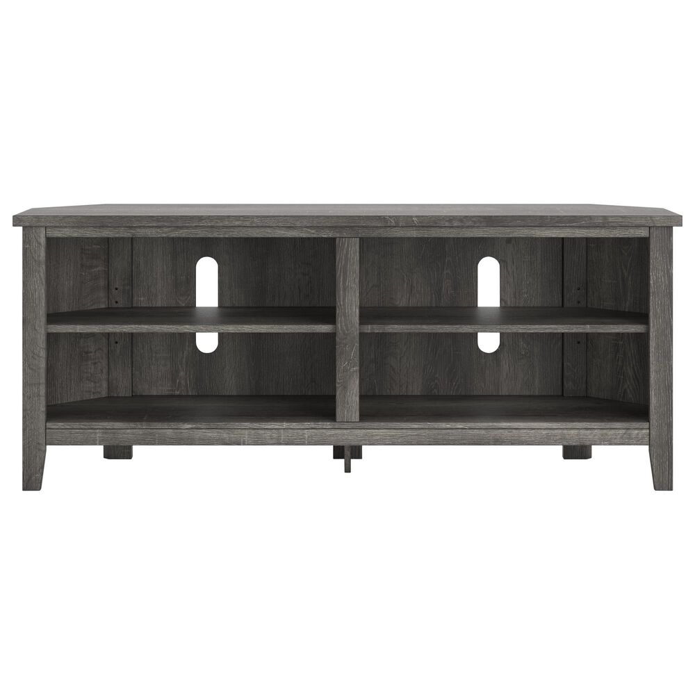 Ashley Arlenbry 58&quot; Corner TV Stand in Gray and Weathered oak, , large