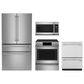 Cafe 4pc Kitchen Package with Refrigerator, Range, Microwave, and Dishwasher in Stainless Steel, , large