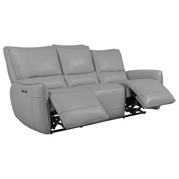 Manwah Home Power Reclining Sofa with Power Headrest in Cosmo Fog, , large