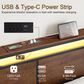 HOMLUX King 4-Drawer Storage Bed with LED Headboard and Charging Station in Rustic Brown, , large