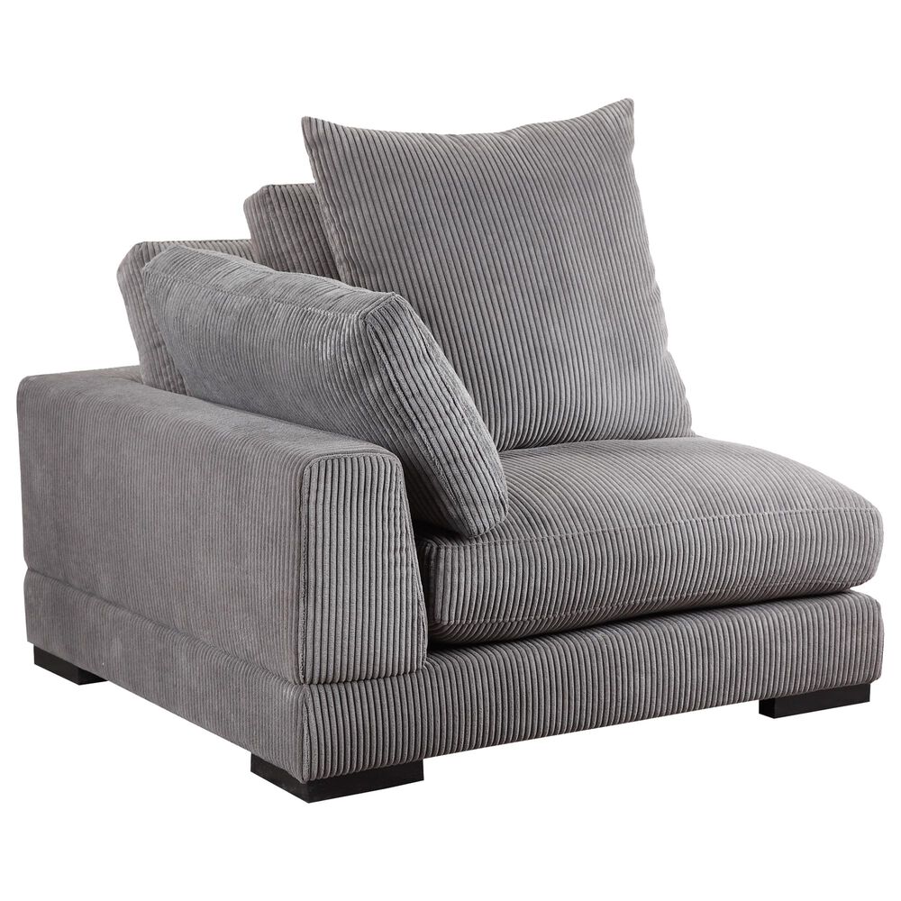Moe's Home Collection Tumble Corner Chair in Charcoal, , large