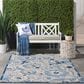 Nourison Aloha ALH17 3"6" x 5"6" Blue and Grey Indoor/Outdoor Area Rug, , large
