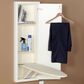 Household Essentials In-Wall Ironing Board with Storage Shelves in White, , large