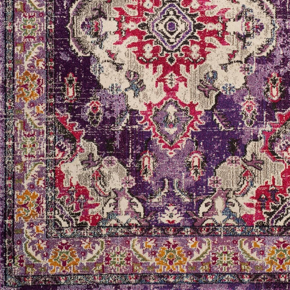 Safavieh Monaco MNC243P-212 2&#39;2&quot; x 12&#39; Violet/Fuchsia Runner, , large