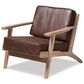 Baxton Studio Sigrid Arm Chair in Dark Brown, , large