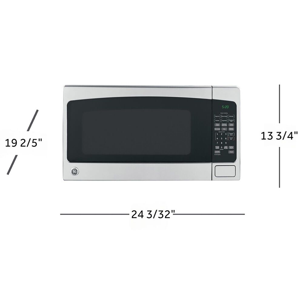 GE Appliances 2.0 Cu. Ft. Countertop Microwave Oven in Black and Stainless Steel, , large