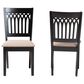 Baxton Studio Genesis Side Chair with Beige Cushion in Dark Brown (Set of 2), , large