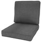 Sunwell Garden 4" Thick Outdoor Seat and Back Cushion Set in Dark Gray, , large