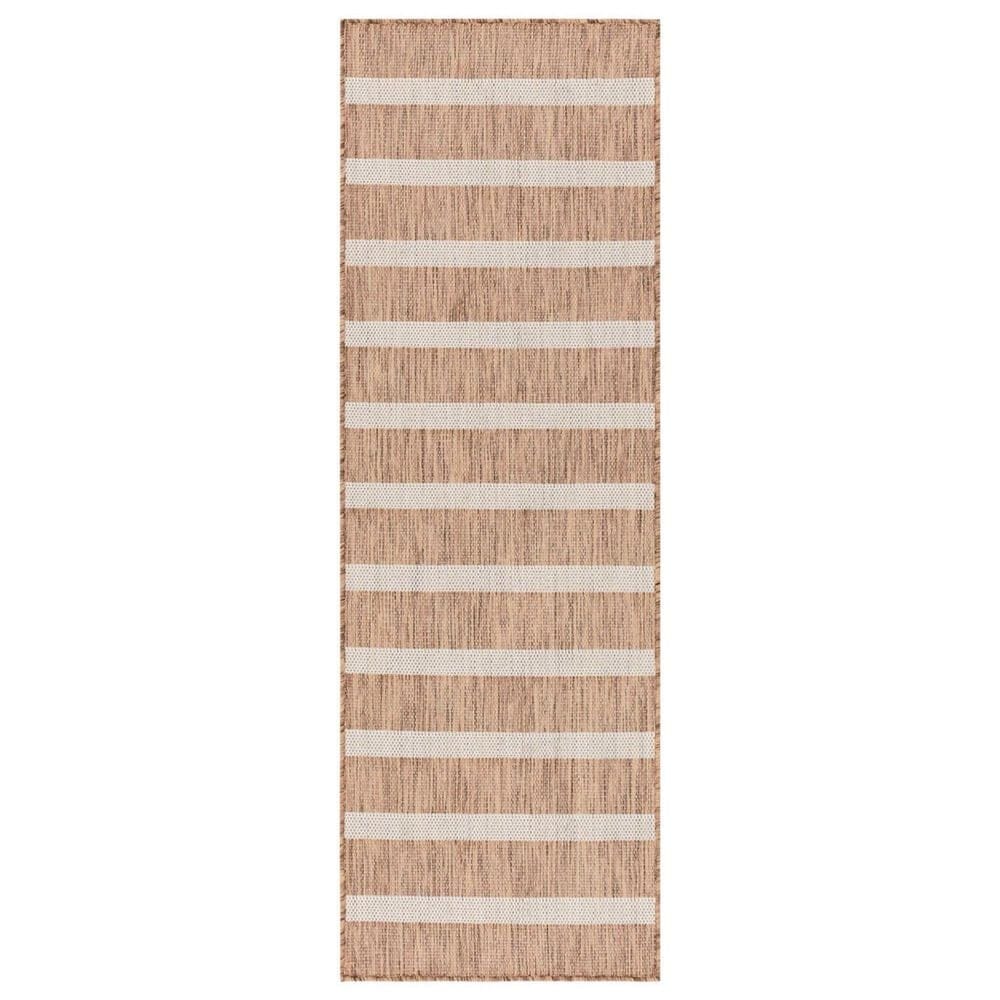 Nourison Positano POS03 Jute and Ivory 2" x 6" Indoor/Outdoor Runner, , large