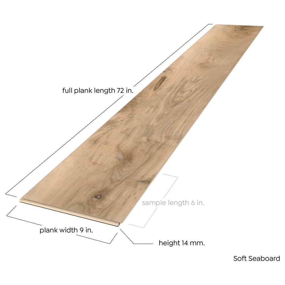 Cali Flooring Longboard Icons Soft Seaboard 9" x 72" Luxury Vinyl Plank, , large