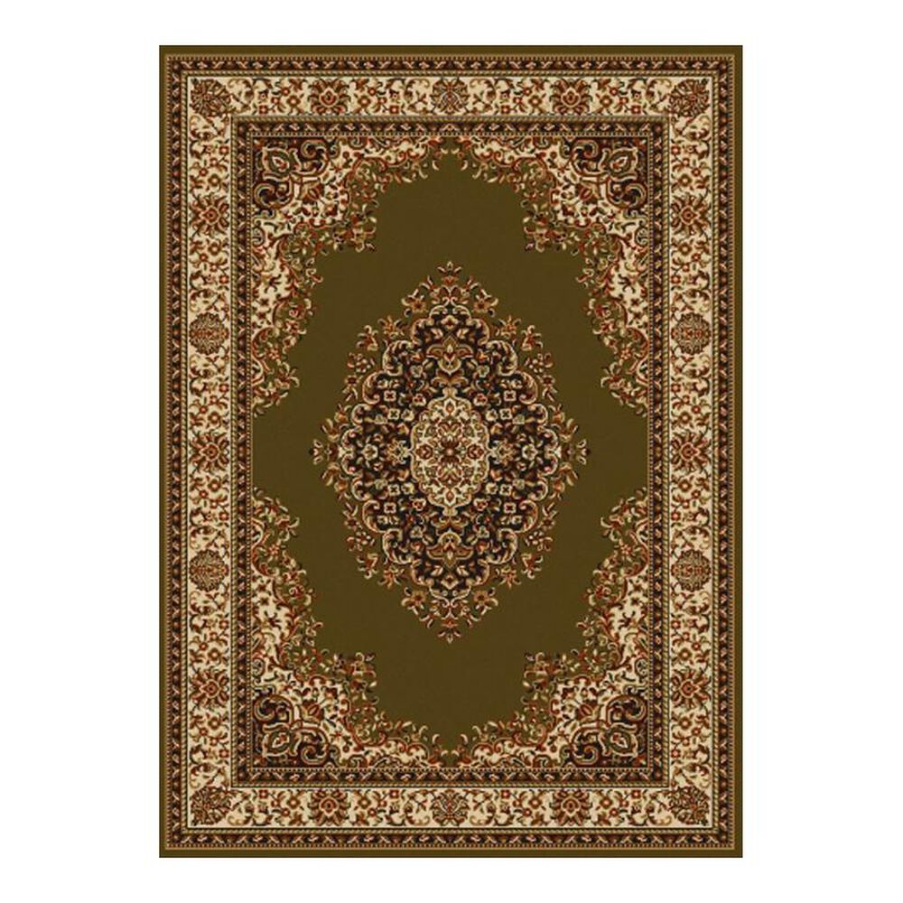 Radici USA Bergamo 1595 5'5" x 7'7" Green Area Rug, , large