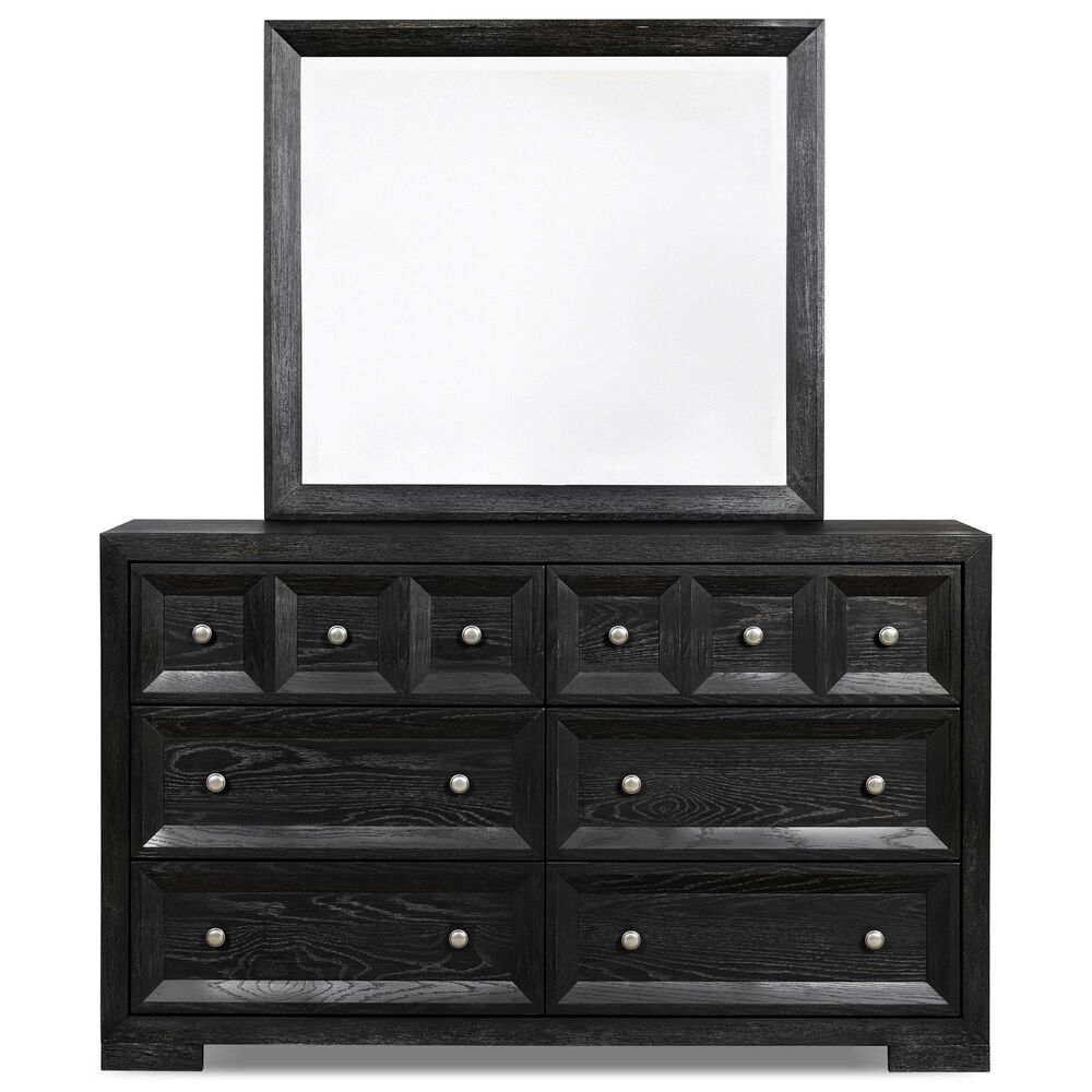 Furniture of America Hatton Cross 6-Drawer Dresser in Weathered Black, , large