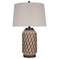 Classy Art Wholesalers Diamond Weave Table Lamp in Tera Ceramic and Oil Bronze, , large