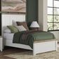 Ashley Savonport Modern Farmhouse Full Panel Bed in White and Brown, , large