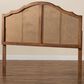Baxton Studio Iris King Arched Headboard in Ash Walnut, , large