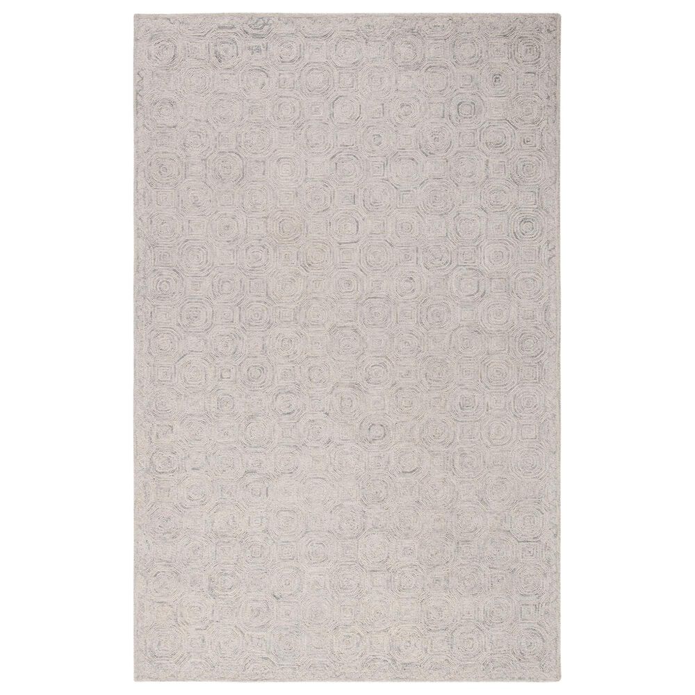 Safavieh Micro-Loop 6" x 9" Silver and Grey Area Rug, , large