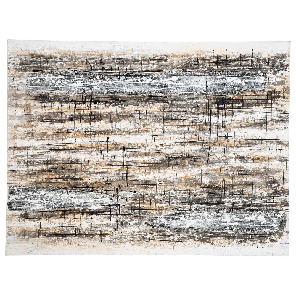 Ashley Grateville 48&quot; x 36&quot; Wall Art in Gray, Brown, Gold, Black and White, , large