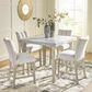 Ashley Larawyn Counter Height Table in Bisque, White and Gray - Table Only, , large