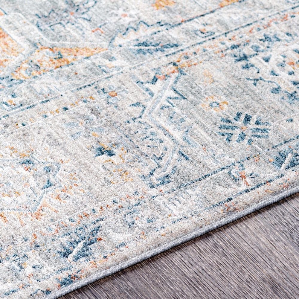 Surya Laila LAA-2312  2&#39;7&quot; x 4&#39; Teal, Sage, Orange, Gray and Cream Area Rug, , large