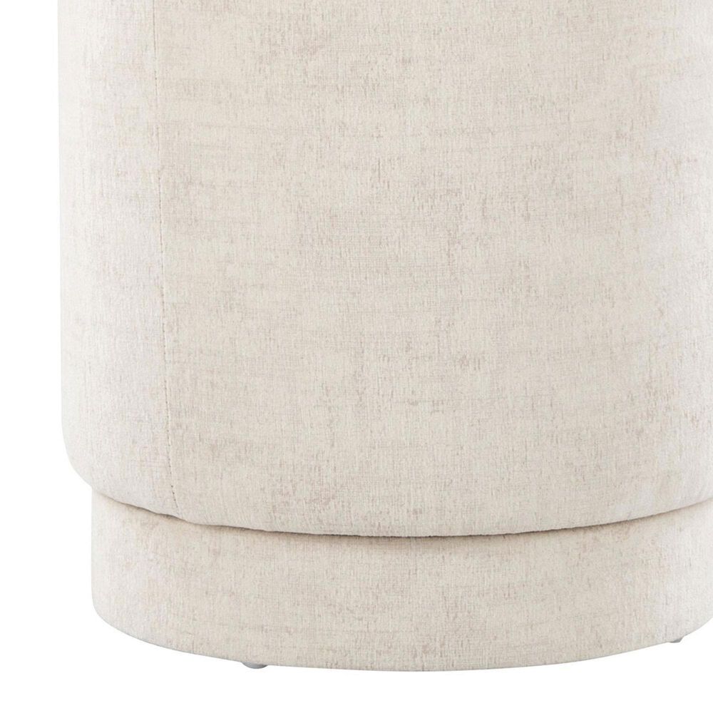 Lumisource Marla Upholstered Vanity Stool in Cream, , large