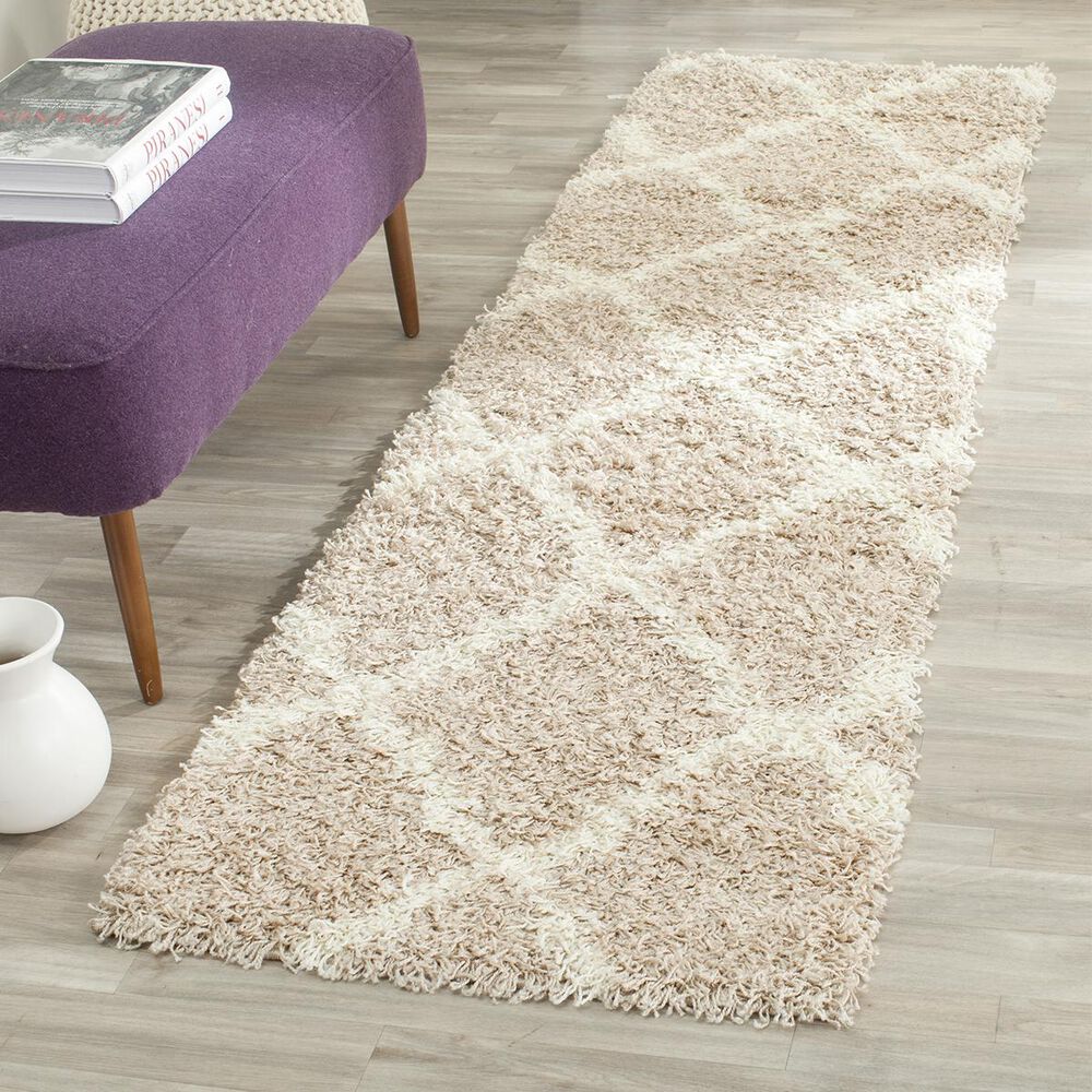 Safavieh Dallas Shag SGD257D-210 2&#39;3&quot; x 10&#39; Beige/Ivory Runner, , large