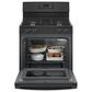 GE Appliances 30" Freestanding Gas Range with Electronic Touch Controls in Black, , large