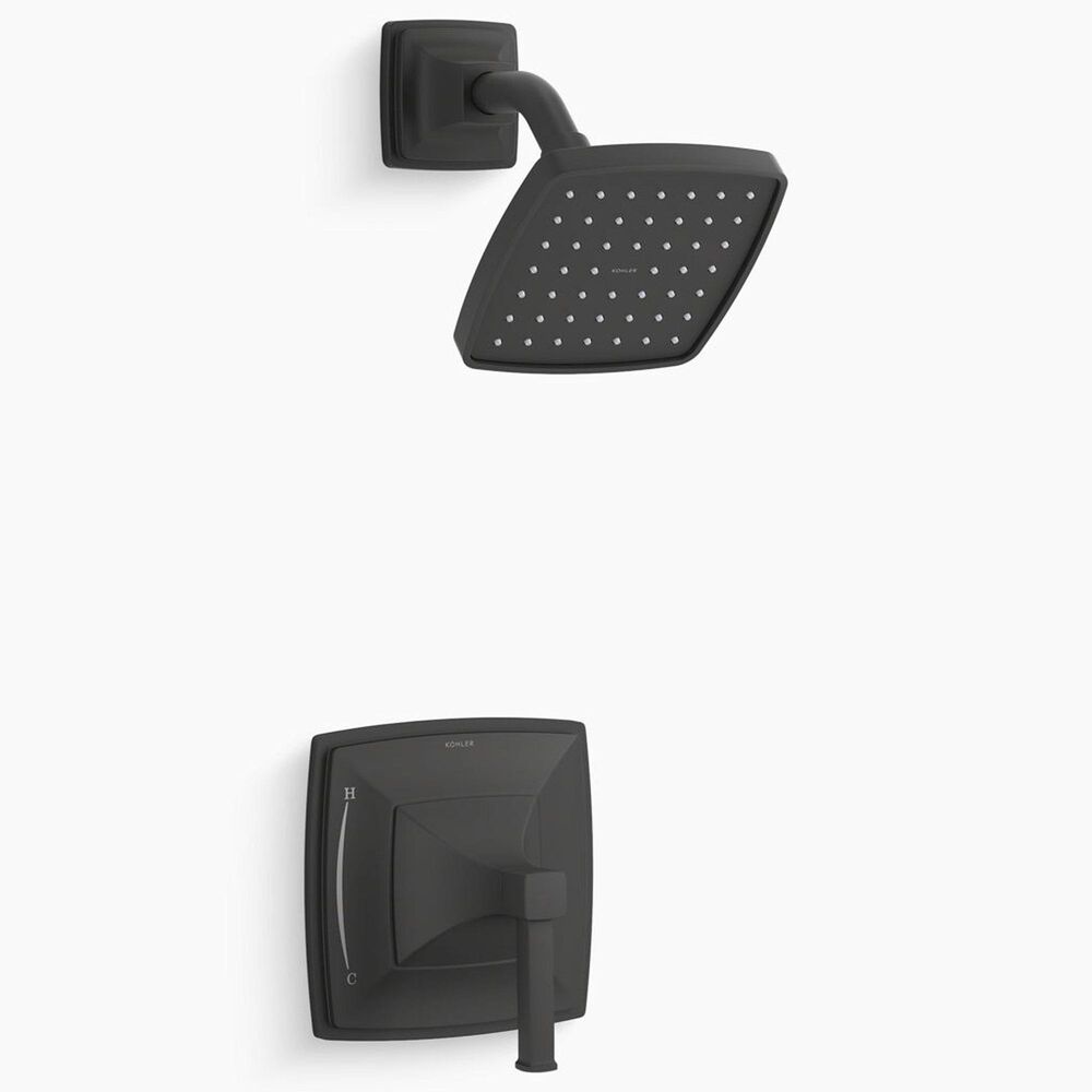 Kohler Riff Rite-Temp Shower Trim Kit in Matte Black, , large