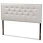 Baxton Studio Windsor Queen Upholstered Headboard in Greyish Beige, , large